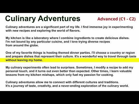 13. Culinary Adventures (Advanced C1-C2) - English Reading Practice