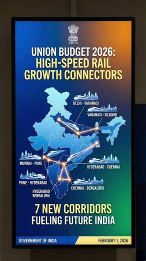 7 Corridors. 1 Vision. Superfast India. 🚀 #Budget2026 #shorts