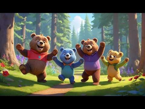 Five Little Bears Stomp Stomp Stomp 🐻 | Heavy Footsteps & Counting Song for Kids