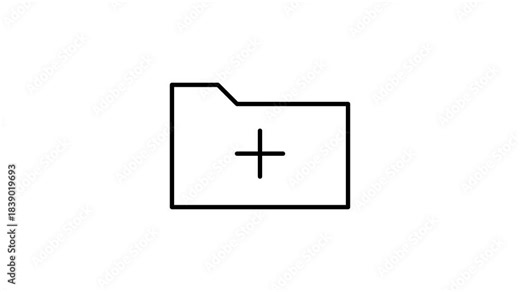 File folder icon featuring a plus sign, indicating the option to add new files or documents.