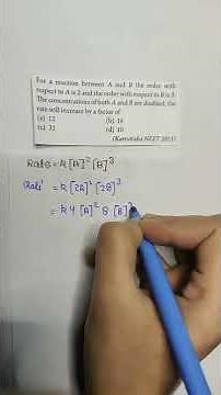 Chemical Kinetics: Rate of a reaction and order