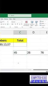 Add Comma-Separated Numbers in One Cell | Excel SUM + TEXTSPLIT 🔥