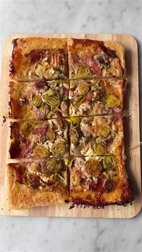 Creamy Upside-Down Puff Pastry Chicken Pie