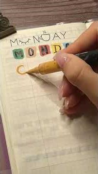 12 pretty ways to write MONDAY in your journal (part 1/3)