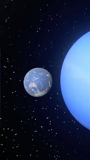 Earth To Neptune Size Comparison #shorts #solarsystem #planets