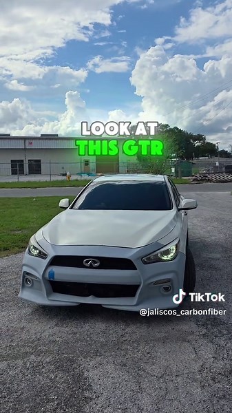 GTR Bumper on an Infiniti Q50: Carbon Fiber Look