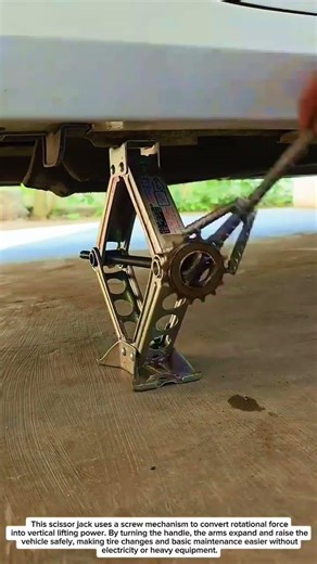 Car Jack Hack! How a Simple Scissor Jack Lifts Your Car Easily 🔥