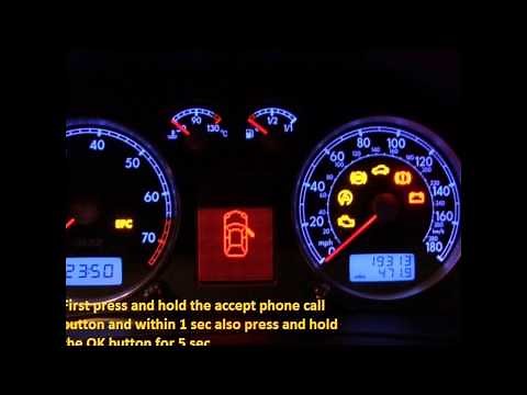 Chrysler Crossfire 2004-2008 - how to reset service light indicator
