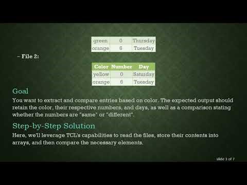 How to Compare Two Lists of Unequal Entries in TCL and Identify Matches