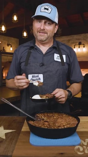 Chocolate Pecan Cobbler made in your smoker is the perfect Summertime BBQ Dessert!! Don’t forget to top it with vanilla ice cream! Watch the full video on Meat Church BBQ YouTube, As always, the recipe with video links is on meatchurch.com. Ingredients: 2 pie crusts (rolled), softened 2 1/2 cups brown sugar 2 1/2 cups light corn syrup 1/2 cup butter, melted 4 1/2 teaspoons vanilla 2 cups chopped pecans 2 cups halved pecans 6 eggs, beaten 1 bag milk chocolate chips Prepare your smoker at 350 degr
