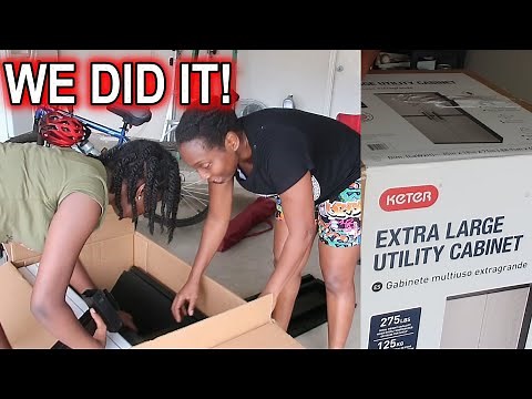 Keter TALL UTILITY CABINET Assembly Instructions Garage Storage Organization
