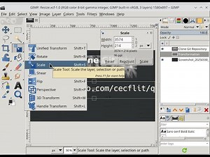 GIMP: Resize Parts of an Image