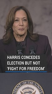 24K views · 323 reactions | Kamala Harris has conceded the US presidential election but has vowed to "never give up" on the "fight that fuelled" her campaign. Donald Trump won the election to become the 47th President of the United States. #USElection #KamalaHarris #DonaldTrump | RTÉ News | Facebook