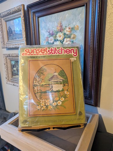 Vintage Sunset Designs Crewel Embroidery Kit 2477 “summer in the Park” - Etsy