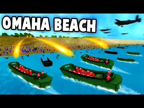NEW D-DAY Omaha Beach LANDING Battle! (Ravenfield New Map WW2 Mod Gameplay)