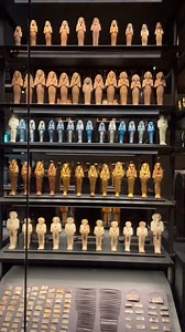 Ushabti of Tutankhamun at the Grand Egyptian Museum . Ushabti di Tutankhamun al GEM . Deep inside Tutankhamun’s tomb, over 400 Ushabti figurines were discovered tiny servants meant to work for the young pharaoh in the afterlife. Made of faience, wood, and gold, each one carried tools and magical inscriptions to “answer” the king’s call beyond the grave. Small in size, but powerful in meaning the Ushabti ensured Tutankhamun would never work a day in eternity. #tutankhamun #Ushabti #AncientEgypt #