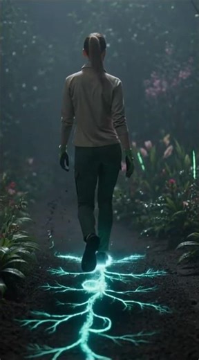 SOIL That GLOWS When You Walk!Recycled Solar Fiber Path #shorts