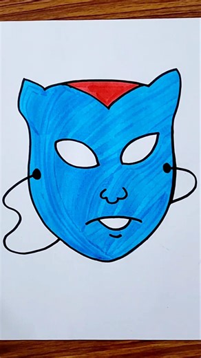 Mask 🎭 Drawing for Kids #shorts #youtubeshorts #youtubekids #kids #art #usakids #canadakids #viral