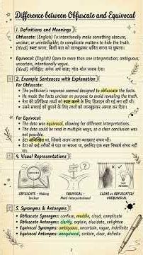 Equivocal and Obfuscate