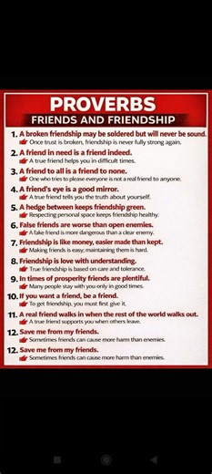 proverbs related to friendship