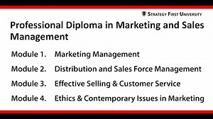 ‎📣📣 SFU-SQA Professional Diploma in Marketing and Sales Management – Online Course (Batch-4 Plus) အတန်းမှကြိုဆိုလိုက်ပါတယ်။ ဇန်နဝါရီလ(၈)ရက်နေ့ထိ အတန်းအပ်နှံနိုင်ပါသည်။ #SFU_SQAProfessionalDiploma #DMSM #DecIntakeOnlineCourse SFU-SQA Professional Diploma in Marketing and Sales Management သင်တန်းကို ဘယ်သူတွေတက်ရောက်သင့်တာလဲ ဘယ်လိုအကြောင်းအရာတွေသင်ကြားပေးသွားမှာလဲ 📚 Sales ဝန်ထမ်းများ၏ တာဝန်ဝတ္တရားများ၊ လူမှုဆက်ဆံရေး၊ ရောင်းဝယ်မှု နည်းဗျူဟာများနှင့် ကျွမ်းကျင်အောင်မြင်သော ဖြန့်ချိရေး ရရှိအောင် လု