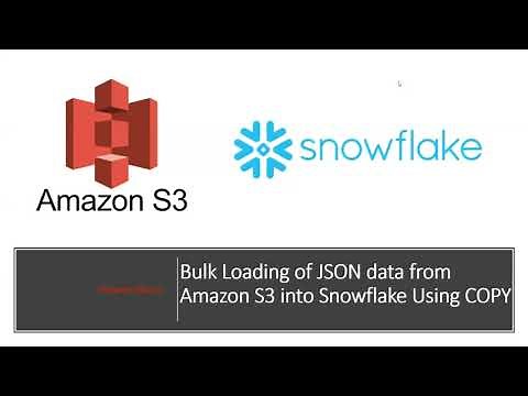 Bulk loading of JSON data from AWS S3 into Snowflake using COPY | JSON File Loading | AWS Snowflake