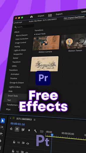 Free Effects and Transitions in Premiere Pro 2026