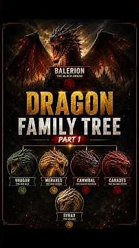 The Complete Dragon Family Tree 🐉 Part 1 | Balerion, Vhagar, Caraxes & Targaryen Dragons Explained