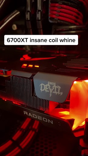 6700xt insane coil whine #fyp #gamingpc #6700xt #amd #coilwhine
