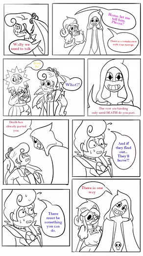 Corpse Puppet Au (marriage complications comic) #welcomehomepuppetshow #wallyxyn #corpsepuppetwallydarling #corpsepuppetau #grimaceshake #wallyxlistener #wallyxyou #wallydarling #wallydarlingxyn