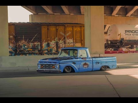 Bagged F100 Classic truck hits the streets....(4K)