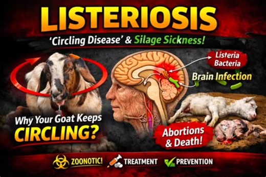 Listeriosis in goats It's etiology, transmission, signs symptoms treatment and prevention is provided.. Plz watch complete vid on our YouTube channel And do support us.. #Veterinarians #vet #veterinaryworld14 #youtube #animal | Veterinary world