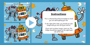Robot Themed Editable PowerPoint Template