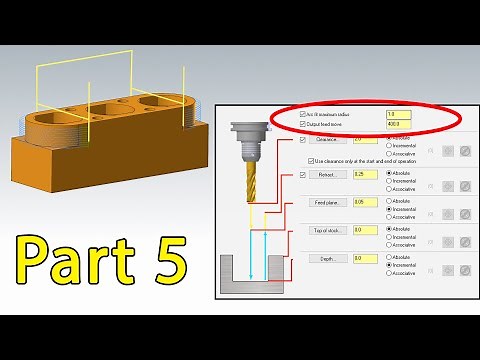 Mastercam Linking Parameters 5 - Output Feed, Arc Fit