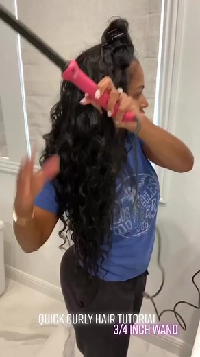 Quick hair tutorial! #hairtutorial #curlyhair | 3 4 inch curling iron
