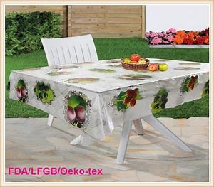[Hot Item] PVC Printed Transparent Table Oilcloth/ Tablecloth