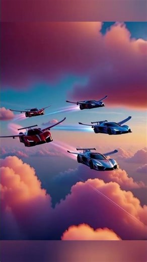 Insane Flying Cars Sky Race! 🚀🔥 Futuristic Racing Madness