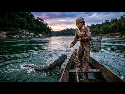 Incredible Traditional Fishing – Single Mother’s Dangerous Catch! 😲