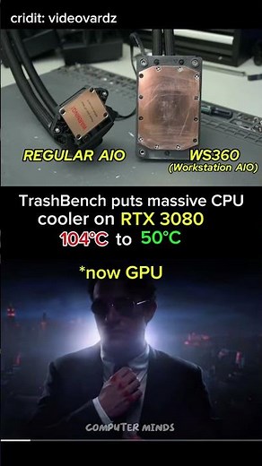 RTX 3080 with CPU Cooler?! 104°C to 50°C