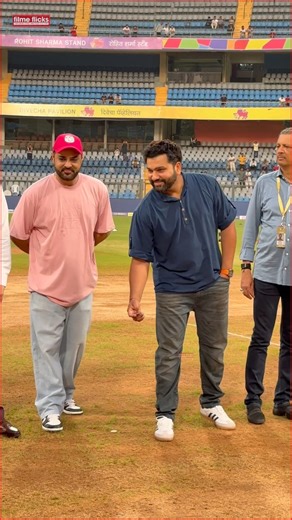 5.5M views · 69K reactions | T20 Mumbai League 2025: Rohit Sharma Flips Coin At Toss In Front Of Stand Named After Him #rohitsharma #celebrity #cricket | Filme Flicks | Facebook