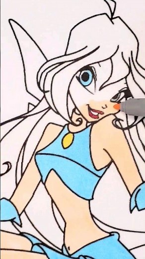 WINX CLUB Coloring Page BLOOM #winxclub #coloringchannel #coloring #bloom Color In Markers #color