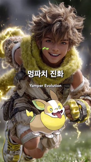 Power Ai on Instagram: "멍파치 진화 의인화 - Yamper evolution personification #yamper #pokemon #evolution"