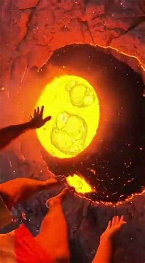 POV: Water Slide to a Volcano — Freefall into Lava #waterslide #waterpark #shorts