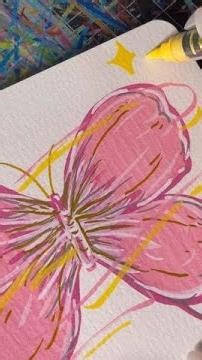Immersive painting Butterfly Acrylic marker Stress relief Coloring