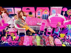 10 Minutes Satisfying with Unboxing Barbie Cute Toy Bed & Application Play Set Review Toys | ASMR