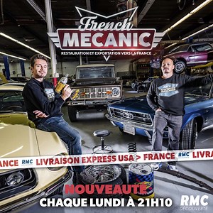 49K views · 895 reactions |  Nouveau ! Découvrez les premières images de French Mecanic et plongez dans le garage de Charly et Alex à Los Angeles, exportateur N°1 de voitures américaines vers la France ! ▶️ French Mecanic, RDV lundi 20 février à 21h10 sur RMC Découverte & RMC BFM PLAY | RMC Découverte | Facebook