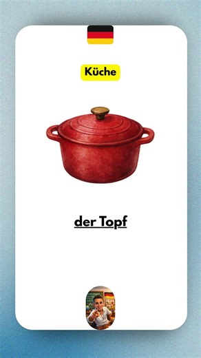 Learn German kitchen vocabulary (Küche) easily! #germanforbeginners #learngerman