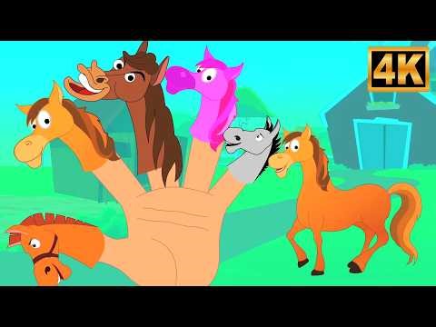 Finger Family Horse Song | Fun Animal Nursery Rhymes for Kids