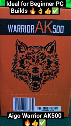 ideal for beginner pc builds 🔥👍✅️ aigo warrior ak500 smps #ytshorts #youtubeshorts #pc #gaming