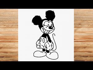 How to draw Mickey Mouse fnf Friday Night Funkin vs Mickey Mouse Rookies Edition demo